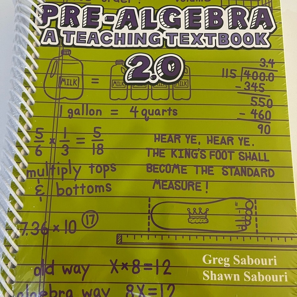 Teaching Textbooks Pre Algebra 2.0 NEW